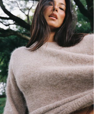 Nagnata Brushed Alpaca Sweater - Alpine