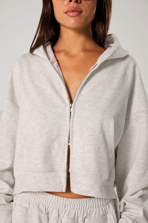 Ssaint Cropped Hoodie - Grey
