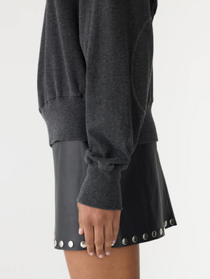 Bassike Midweight Jersey Classic Sweat - Charcoal Marl