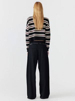 Bassike Elasticated Denim Jean - Black