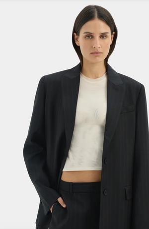 SIR. Sorrentino Blazer - Black & Red Pinstripe