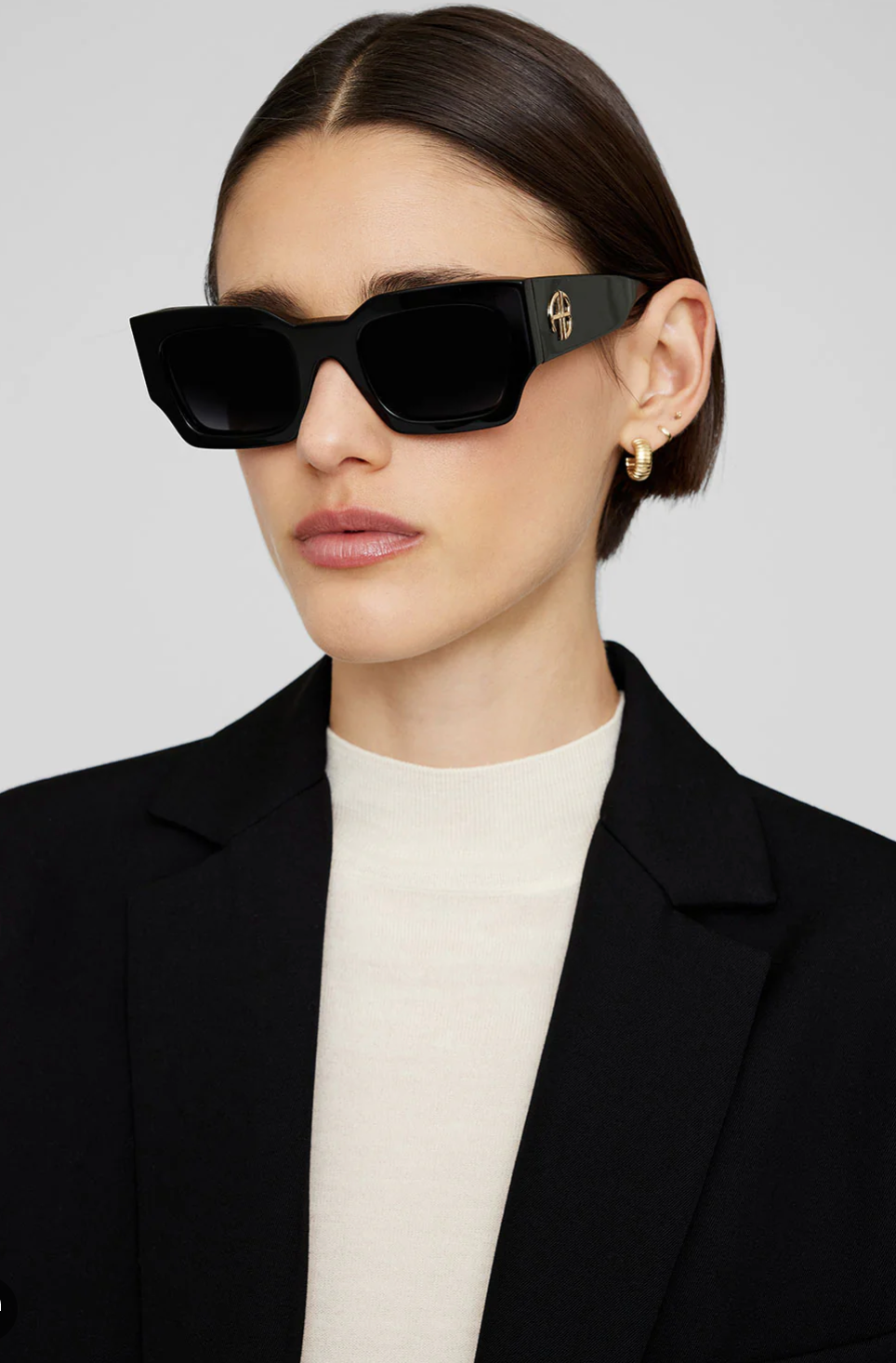 Anine Bing Indio Sunglasses Monogram - Black