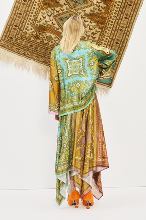 Alemais Clemenza Spliced Scarf Silk Skirt - PRESALE