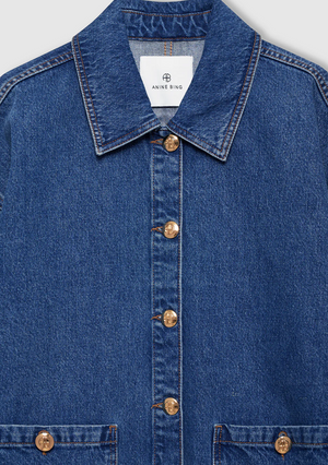 Anine Bing Luca Jacket - Clean Indigo Denim