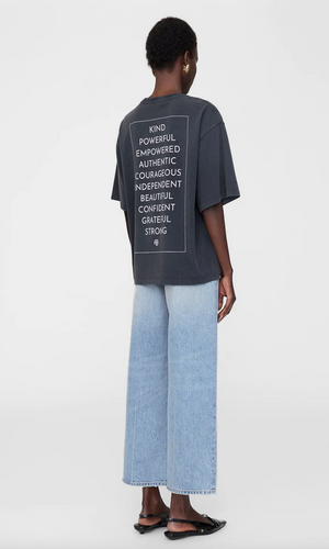 Anine Bing Ruby Tee Empowerment - Washed Black