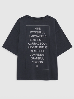 Anine Bing Ruby Tee Empowerment - Washed Black