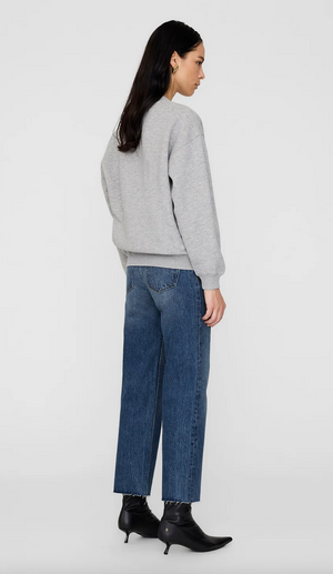 Anine Bing Spencer sweatshirt - Medium Heather Grey with Navy