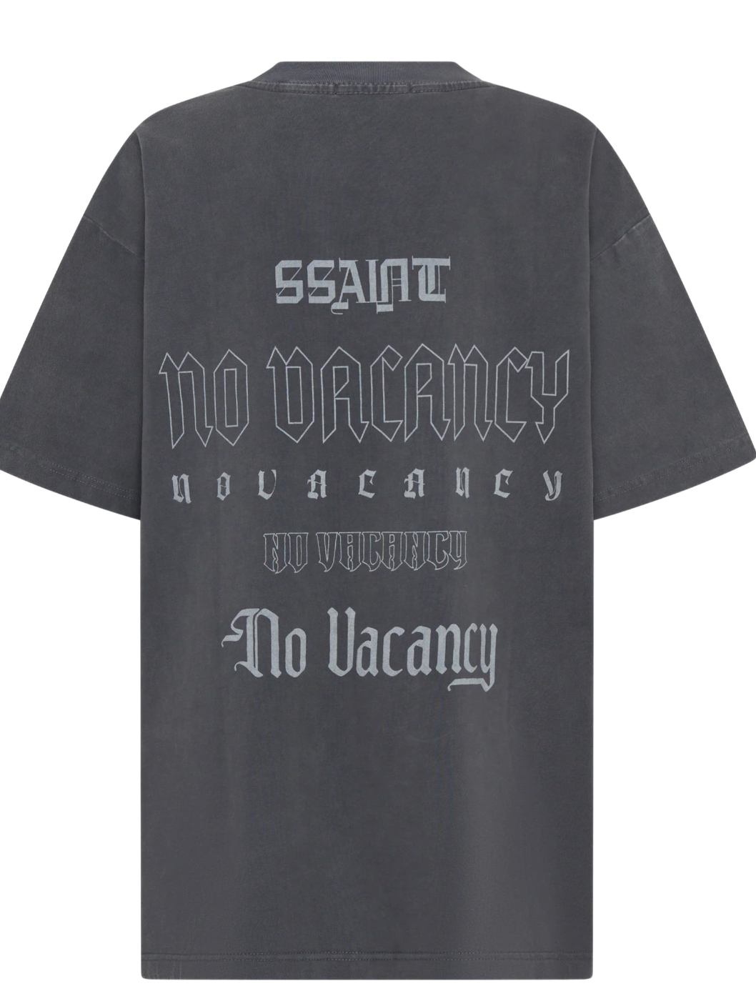 Ssaint No Vacancy Tee - Charcoal Acid Wash