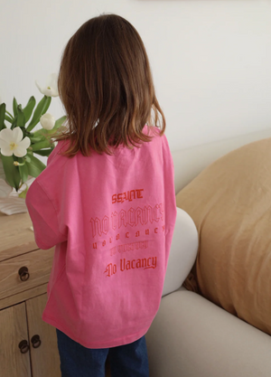 Ssaint KIDS No Vacancy Tee - Pink Acid Wash