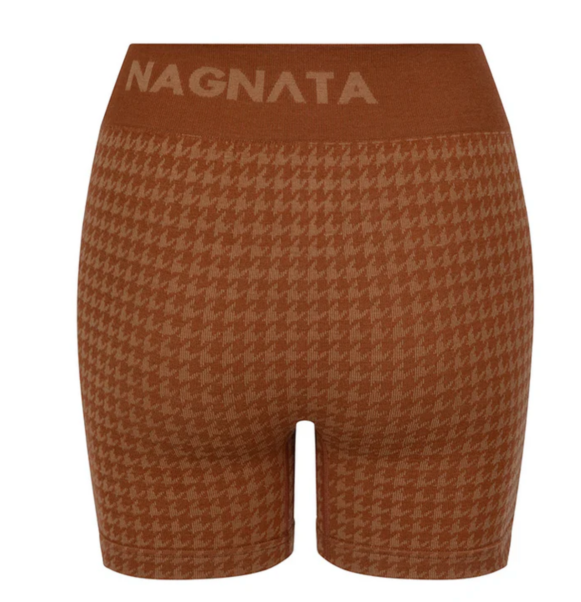 Nagnata Houndstooth Wool Mini Short - Spice