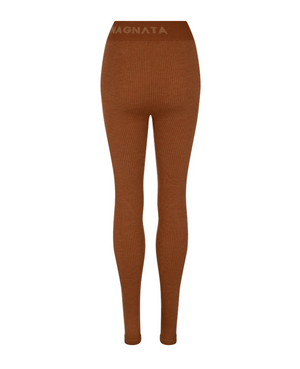 Nagnata Classic Wool Rib Legging - Spice