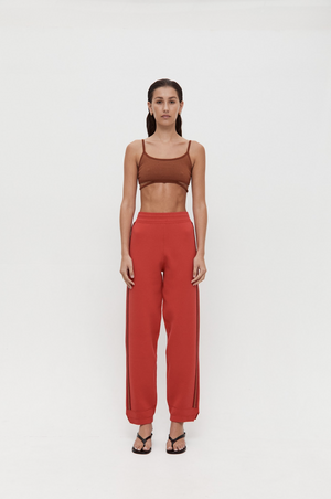 Nagnata Organic Motley Track Pant - Crimson