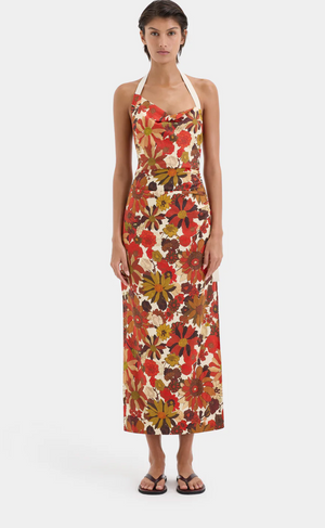 SIR. Castella Gathered Midi Dress