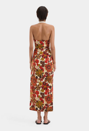 SIR. Castella Gathered Midi Dress