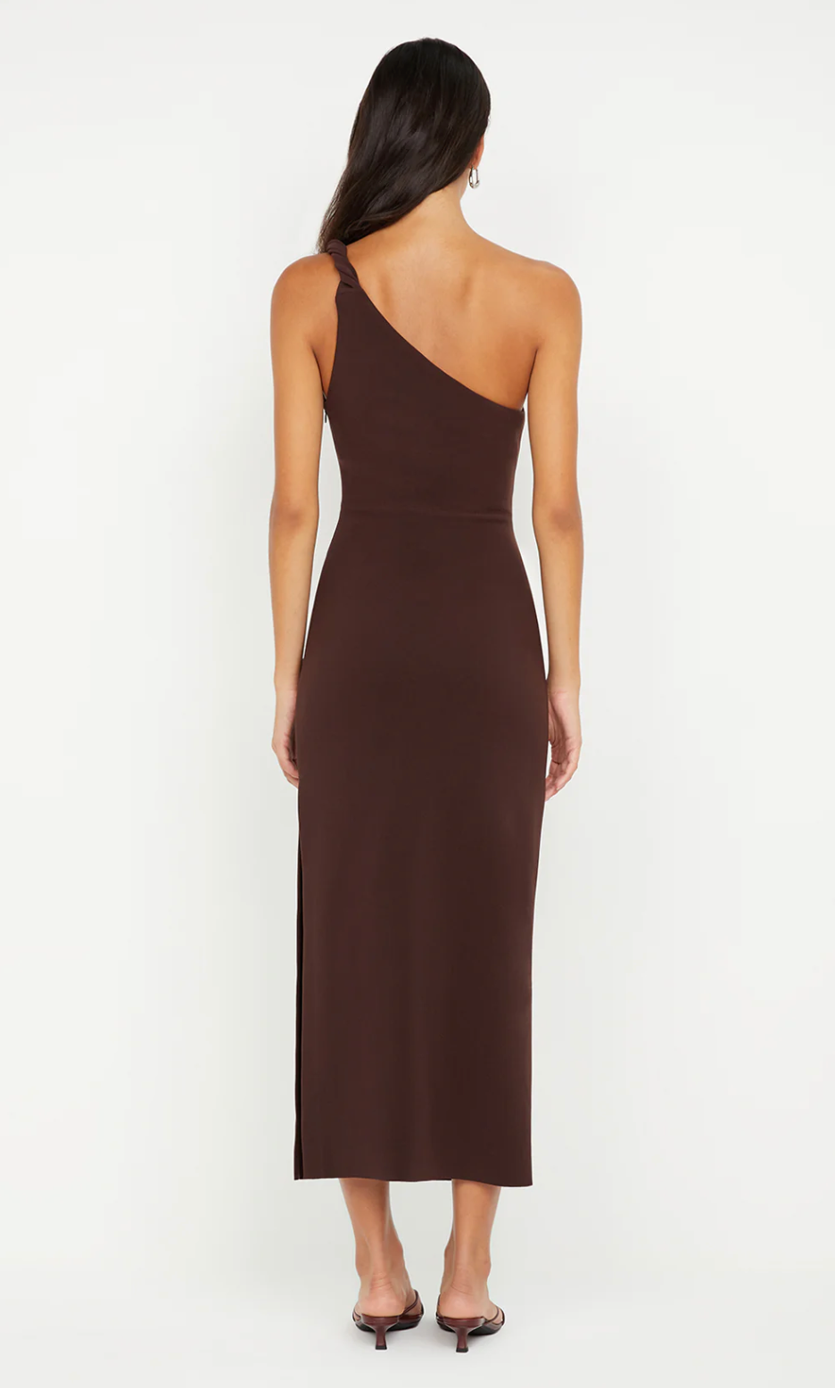 Bec and Bridge Ariven Asym Midi Dress - Dark Chocolate