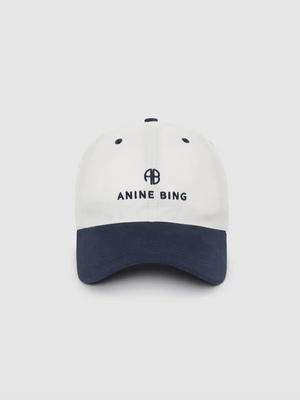 Anine Bing Jeremy Baseball Cap - Ivory/Navy