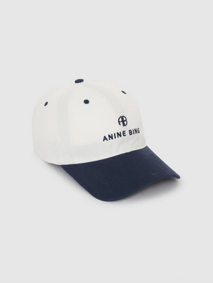 Anine Bing Jeremy Baseball Cap - Ivory/Navy