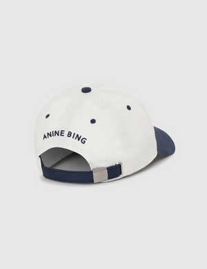 Anine Bing Jeremy Baseball Cap - Ivory/Navy