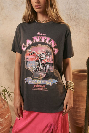 Spell Coco Cantina Biker Tee - Charcoal