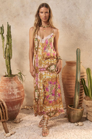 Spell Lovers & Dreamers Strappy Maxi Dress - Champayne Peach