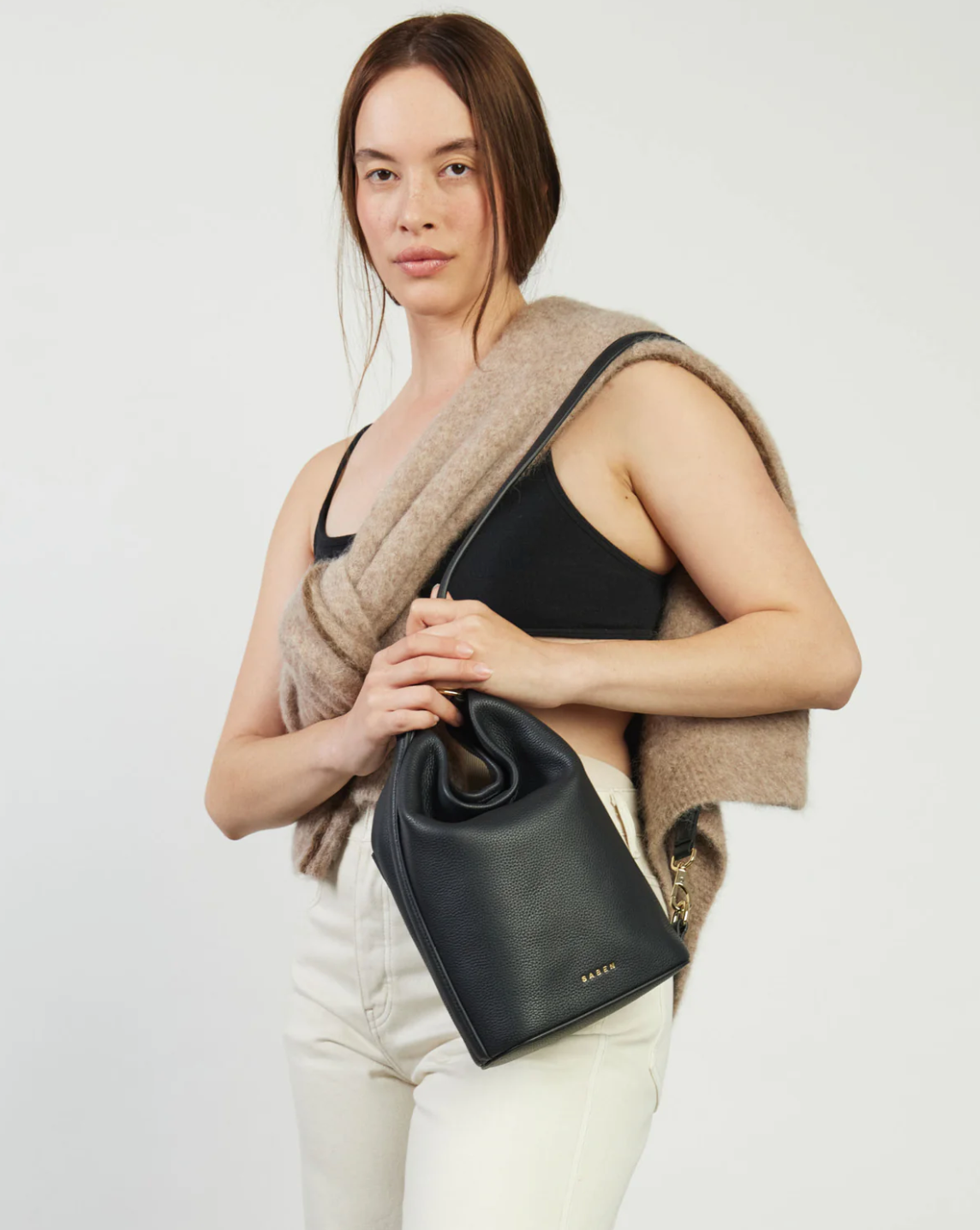Saben Jojo Shoulder Bag - Black Pebble