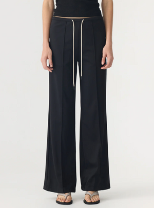 Bassike Refined Pinstitch Pant - Black