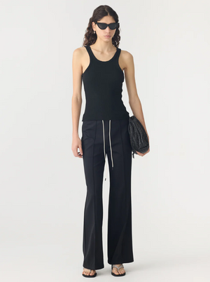 Bassike Refined Pinstitch Pant - Black