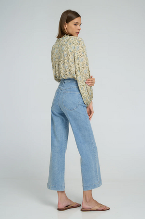Lilya Hathaway Top - Fleurs Des Champs - Blue