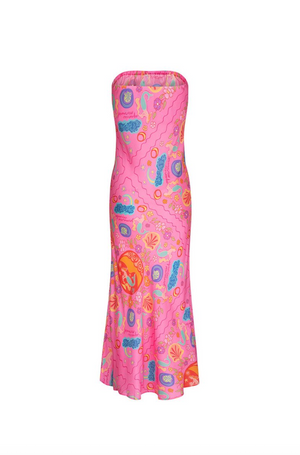 Spell Aquarius Strapless Bias Dress - Cosmopolitan Pink