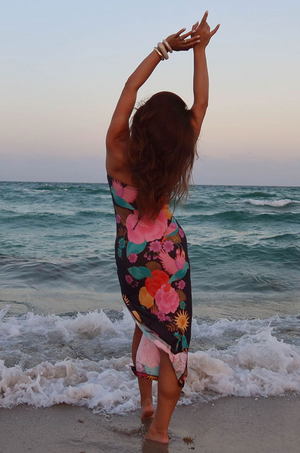 Spell Beach Bar Strapless Dress - After Dark