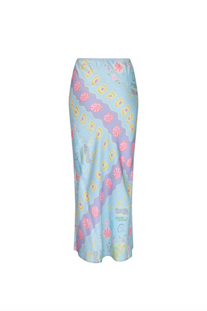 Spell Aquarius Bias Maxi Skirt - Sky Blue