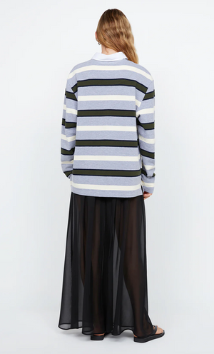Bec and Bridge Kylo Jersey - Grey/Bottle Green Stripe