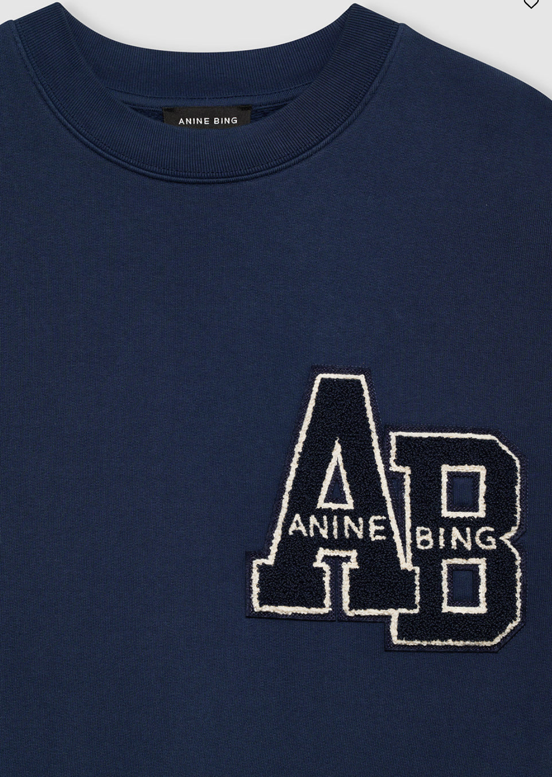Anine Bing Miles Oversized Sweatshirt Letterman - Washed Navy