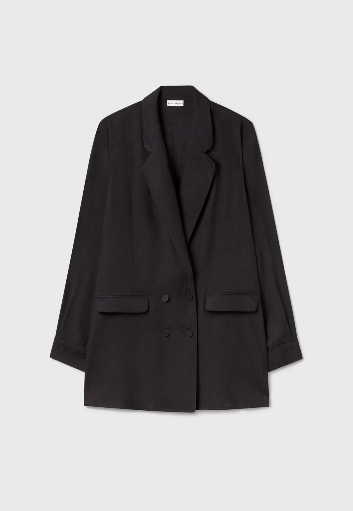 Silk Laundry Relaxed Blazer - Coral Jacquard
