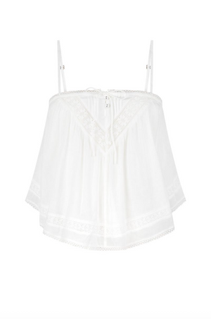 Spell Hera Lace Crop - Salt
