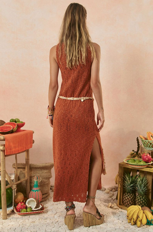 Spell Rhodes Knit Maxi Dress - Cinnamon