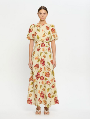 Kivari Odessa Maxi Dress - Butter/Red