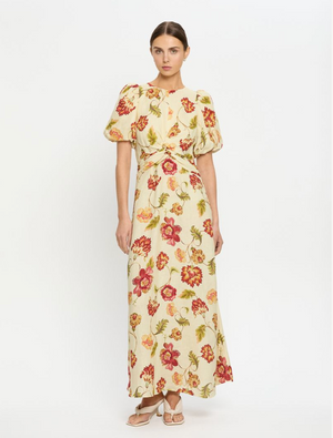 Kivari Odessa Maxi Dress - Butter/Red