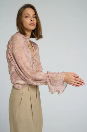 Lilya Harvest Moon Blouse - Monet floral Print