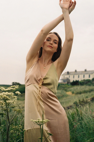 Lilya Peony dress - Shell Pink/Pastel Sage/Butter Yellow