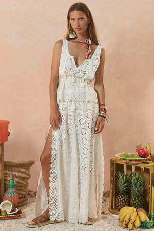 Spell Yaya Lace Pant - Antique White