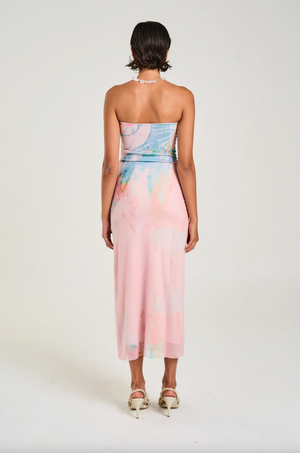 Summi Summi Strapless Mesh Dress - Medusa Phase