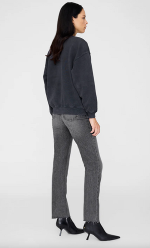 Anine Bing Spencer Sweatshirt Leopard - Washed Black