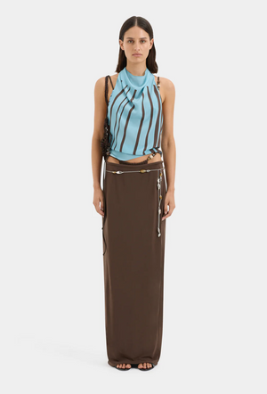 SIR. Rioja Halter Scarf Top -