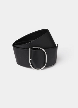 SIR. Rocco Wide Leather Belt - Black