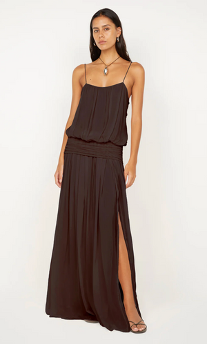 Bec and Bridge Camille Blouson Dress - Dark Chocolate