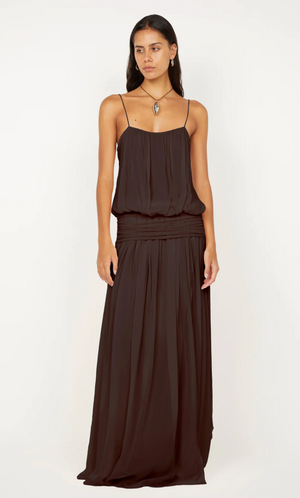 Bec and Bridge Camille Blouson Dress - Dark Chocolate