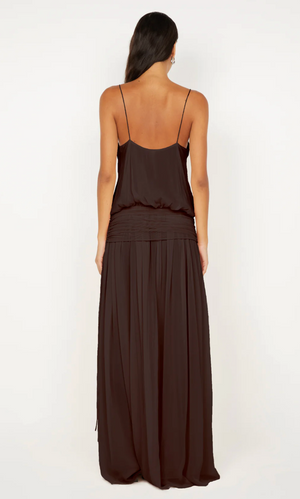 Bec and Bridge Camille Blouson Dress - Dark Chocolate