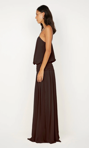 Bec and Bridge Camille Blouson Dress - Dark Chocolate