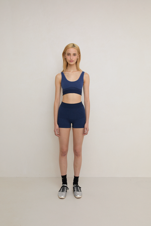 Nagnata Scoop Wool Crop - Denim